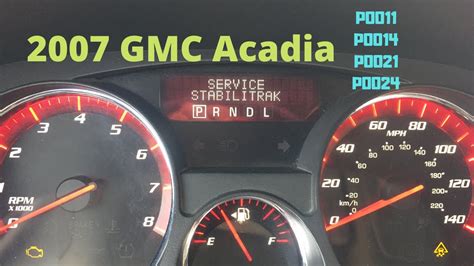 2011 gmc acadia stabilitrak light